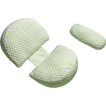 Kojící polštář Multifunkční Těhotenský Polštář do Pasu ve Tvaru U 40×38×5 cm Body Polštář Kojící Podpora pro Těhotné Pohodlný Prodyšný Bambusové Vlákno Bavlna zelená