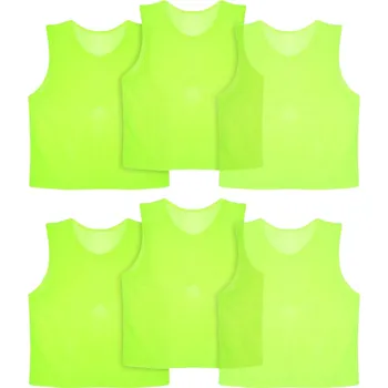 Barevná rozlišovací vesta na sport Sada rozlišovacích dresů Rozlišovací sportovní dres pro dospělé 6 ks zelená