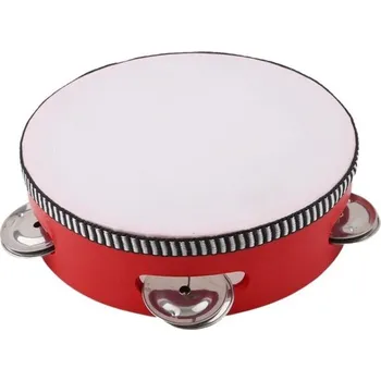 Dřevěná hračka Dřevěná tamburína červená