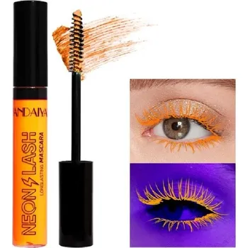 Řasenka Dlouhotrvající fluorescentní řasenka Barevná řasenka svítící ve tmě Rychleschnoucí zářící řasenka ve tmě oranžová