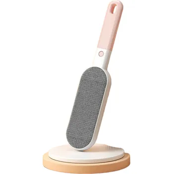 Váleček na chlupy Oboustranný odstraňovač chlupů se 3 nástavci Čistící kartáč na chlupy Odstraňovač žmolků Opakovaně použitelné růžová