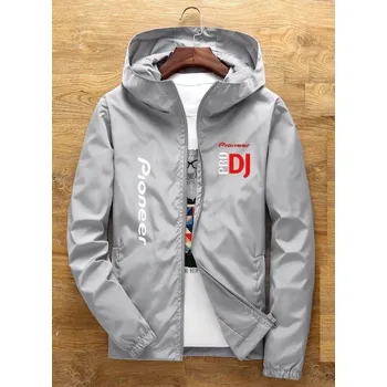 Pánská bunda Pánská jarní bunda s kapucí šedá S 1