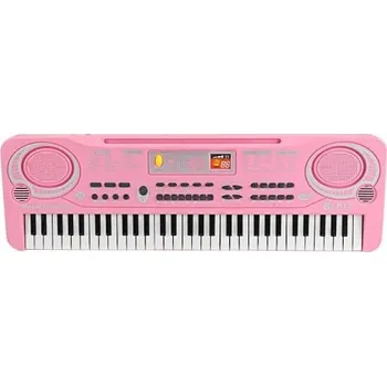 Klasická kytara Piánko velké 61 kláves s mikrofonem růžová