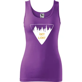 Dámské tílko s potiskem Get lost Velikost: 2XL, Barva: Fialová