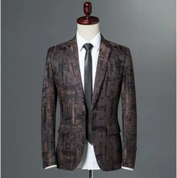 Pánské business sako J2102 khaki S