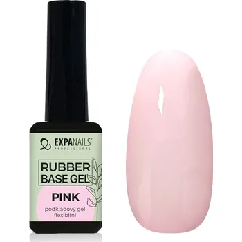 Umělé nehty UV/LED gel Rubber base - Pink 11 ml