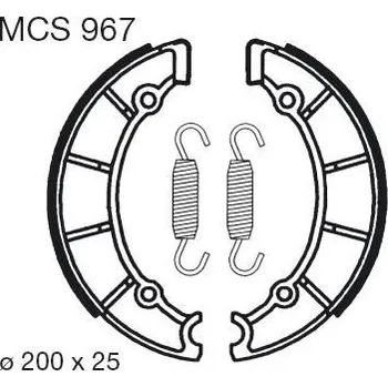 Motodíl Brzdové čelisti LUCAS MCS 967 MCS 967