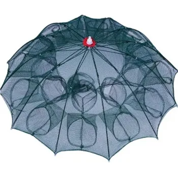 Rybářská síť Přenosná rybářská síť s 24 otvory Skládací past na ryby Odolná síťovina Lehká a kompaktní Konstrukce pro snadný lov Snadné použití ve sladké i slané vodě