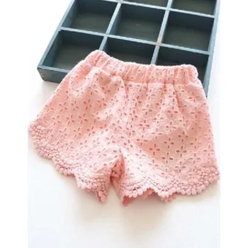 Dívčí krajkové kraťasy J1888 růžová 3