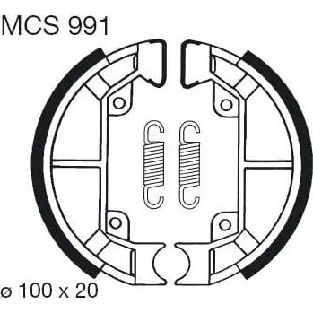 Motodíl Brzdové čelisti LUCAS MCS 991 MCS 991