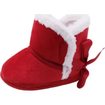 Dívčí bačkory Dětské zimní capáčky A2570 červená 12-18 měsíců