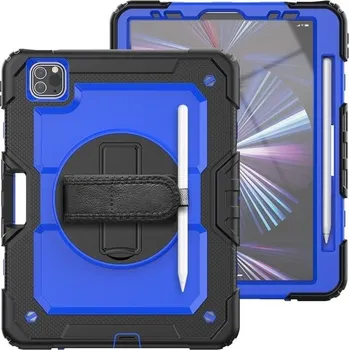 Pouzdro na tablet Ochranný kryt s úchytem pro Apple iPad Air 4 10,9" 2020 tmavě modrá