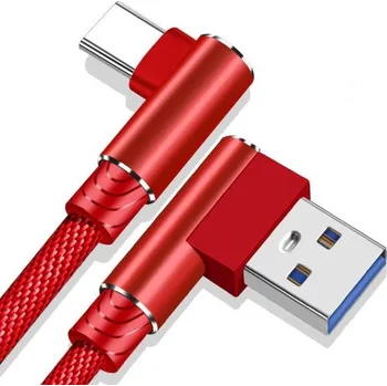 Datový kabel Lomený kabel USB / USB-C K534 červená 1 m