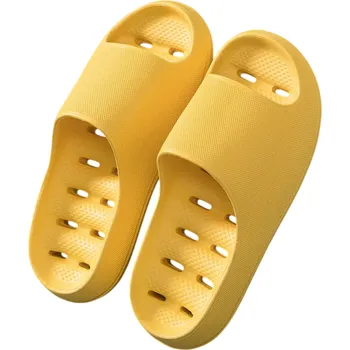 Dámské pantofle Protiskluzové dámské pantofle s otvory na odtok vody Lehká obuv do koupelny Rychleschnoucí pantofle Prodyšné přezůvky Pohodlný střih žlutá 40-41