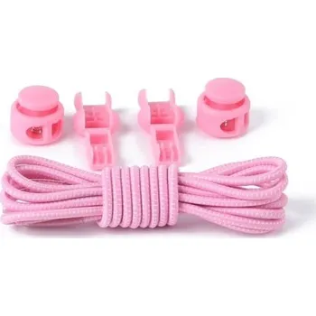 Tkaničky do bot Kulaté tkaničky do bot bez zavazování Elastické tkaničky 100 cm Rychlé obouvání Sportovní pohodlí Pohodlné nošení Vhodné pro děti i dospělé světle růžová