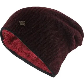 Čepice Zimní čepice s kožíškem červená