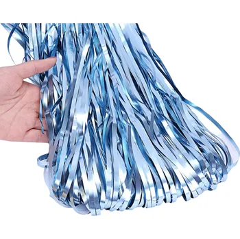 Karnevalový doplněk Párty závěs s třásněmi matný 3 x 1 m světle modrá