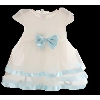 Kojenecké šaty Dívčí šaty s mašlí J1901 bílá 3-6 měsíců