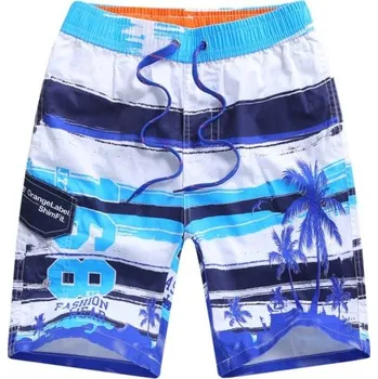 Chlapecké kraťasy Chlapecké pruhované kraťasy s palmami modrá 10