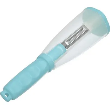 Kuchyňská škrabka Kuchyňská škrabka se zásobníkem odřezků světle modrá