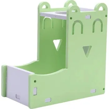 Pomůcka pro výcvik zvířete Stojan na napáječku a krmivo pro hlodavce zelená