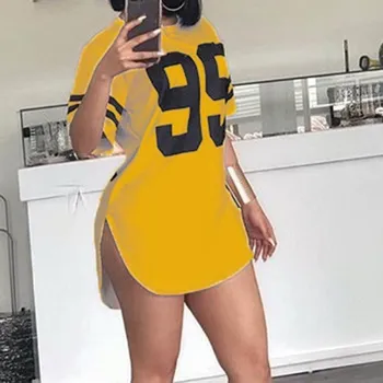 Dámské šaty Mini šaty s potiskem Alla žlutá L