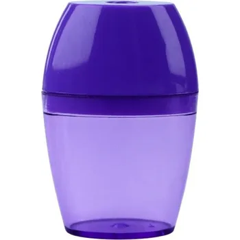 Ořezávátko Kompaktní průhledné ořezávátko na tužky Plastové mechanické ořezávátko pro studenty 6 x 2,8 cm fialová