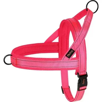 Obojek pro psa Nastavitelný reflexní postroj s držadlem Bezpečnostní postroj pro malé a velké psy Měkký polstrovaný výcvikový postroj růžová M