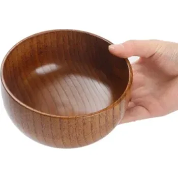 Japonská dřevěná miska 500 ml 8 x 13 cm Tradiční miska na polévku Ramen miska na asijské jídlo Dřevěné nádobí do kuchyně Servírovací miska