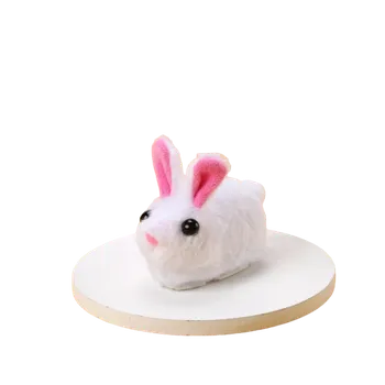 Hračka pro kočku Interaktivní &nbsp;hračka pro kočky ve tvaru mini králíka Samohrající plyšové hračky Pohyblivé elektrické hračky pro kočky Chytrý běžící králík