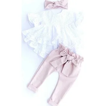 Kojenecká souprava Dívčí halenka a kalhoty L1476 0-6 měsíců