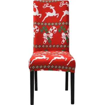 Vánoční dekorace Vánoční potah na židli jelen 1