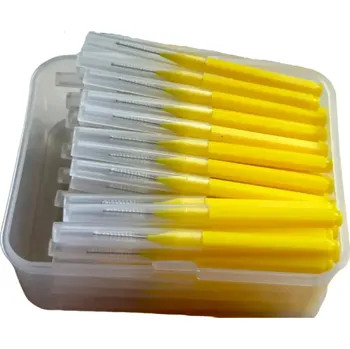 Dentální hygiena Mezizubní kartáček 0,8&nbsp;mm Sada mezizubních kartáčků 80 ks žlutá