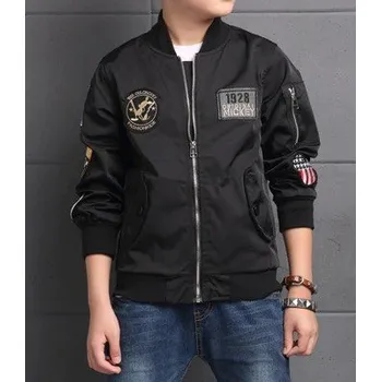 Chlapecká bunda Luxusní chlapecká jarní/podzimní bunda J1372 černá 5