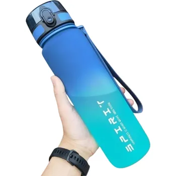 Láhev Sportovní lahev na vodu 500 ml Lehká a odolná fitness láhev Ergonomický design s nepropustným víčkem Praktická hydratační lahev na cesty modrá