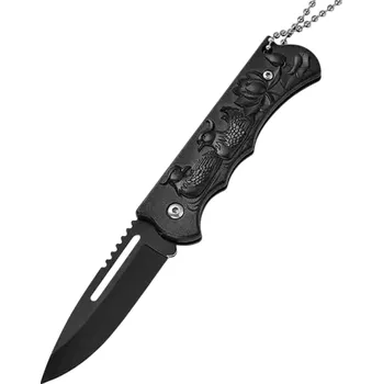 Multifunkční nůž Skládací nůž na kemping 15,5 cm Černý nůž s motivem kachen Outdoor zavírací nůž Rukojeť s potiskem Turistika Kempování Venkovní vybavení