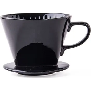 Příslušenství pro přípravu kávy Keramický dripper překapávač na kávu černá