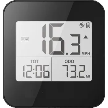 Tachometr Cyklistický LED tachometr s GPS 5,5 x 5,5 x 2,2 cm Bezdrátový displej 2" Vodotěsný IPX6 USB-C 900 mAh 25h výdrž Kilometry Držák na kolo v balení