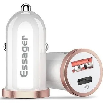 USB nabíječka do auta K708 bílá 1