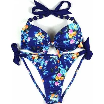 Dámské plavky Sexy bikiny s květinovým vzorem XXL