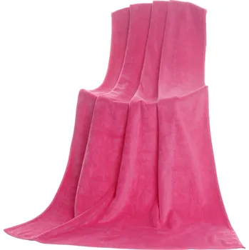 Sprchový závěs Osuška z mikrovlákna 180 x 80 cm tmavě růžová