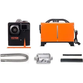 Nezávislé topení do auta s bluetooth a dálkovým ovladačem 5 KW 12 V Přenosný ohřívač do auta Naftové topení do auta, kamionu, dodávky Ohřívač vzduchu s LCD displejem 40&nbsp;x 31 x 35&nbsp;cm