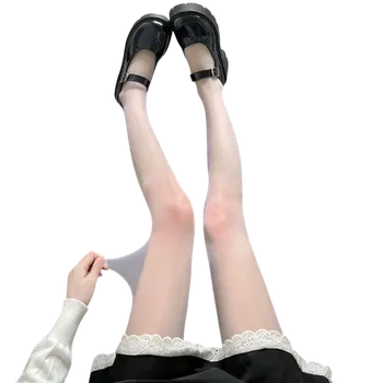 Čepice Silonky na nohy bílá