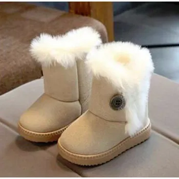 Dívčí obuv Dívčí zimní válenky s kožíškem béžova 31