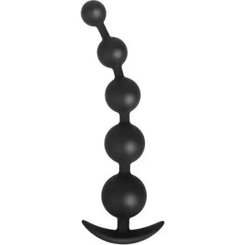 Vibrátor Anální kuličky ze silikonu s háčkem na konci pro snadné držení, 5 kuliček ve vzestupné velikosti, Diskrétní balení