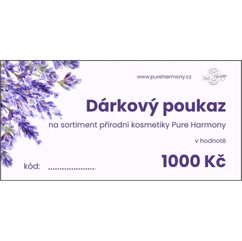 Dárkový potravinový koš Pure Harmony Dárkové poukazy hodnota: 1000 Kč