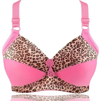 Podprsenka Leopardí Push-up podprsenka - košíčky E růžová 100E