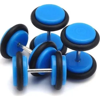 Náušnice Pánské barevné náušnice Činka J3165 modrá