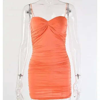 Dámské šaty Sexy mini šaty lososová S