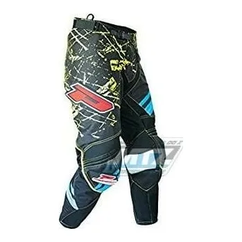 Kalhoty motokros PROGRIP 6010 - černo-žluto-modré - velikost 38 PG6010-3/5-38